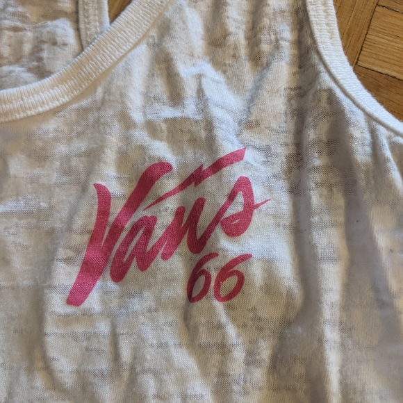 Vans Gradient White/Pink Racer Back Tank Top - Picture 3 of 4